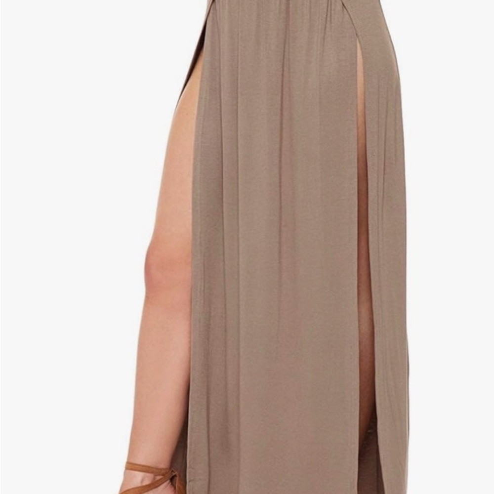 Elegant Tan Maxi Skirt